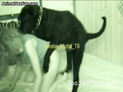 Dog fucker nailing this kinky slut from behind